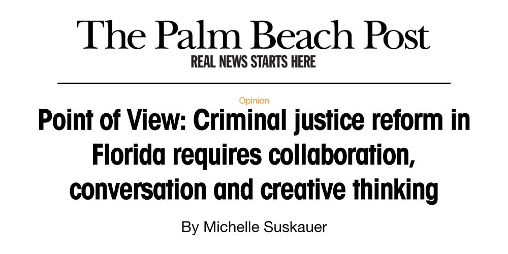 the palm beach post masthead with article title by michelle suskauer